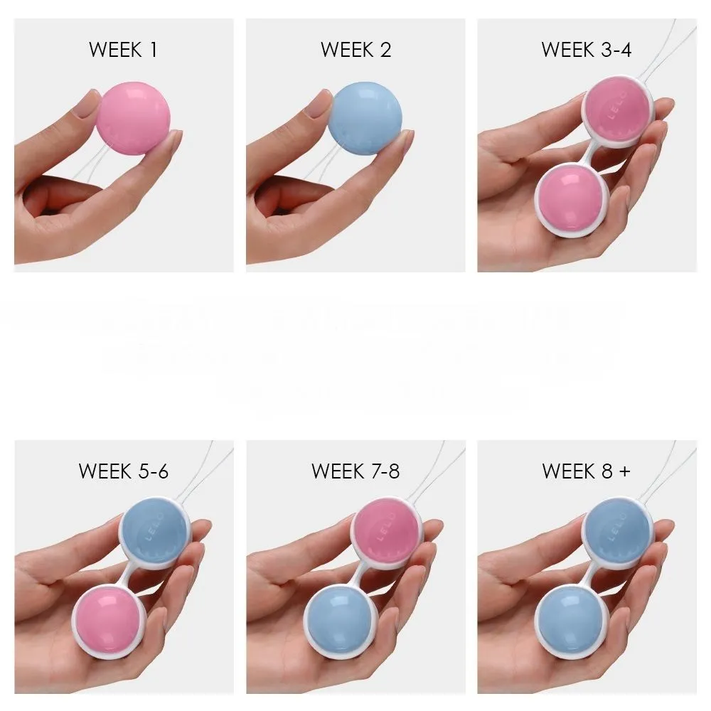 Lelo Luna Beads Mini -, Różowy-Niebieski, 7.5 cm