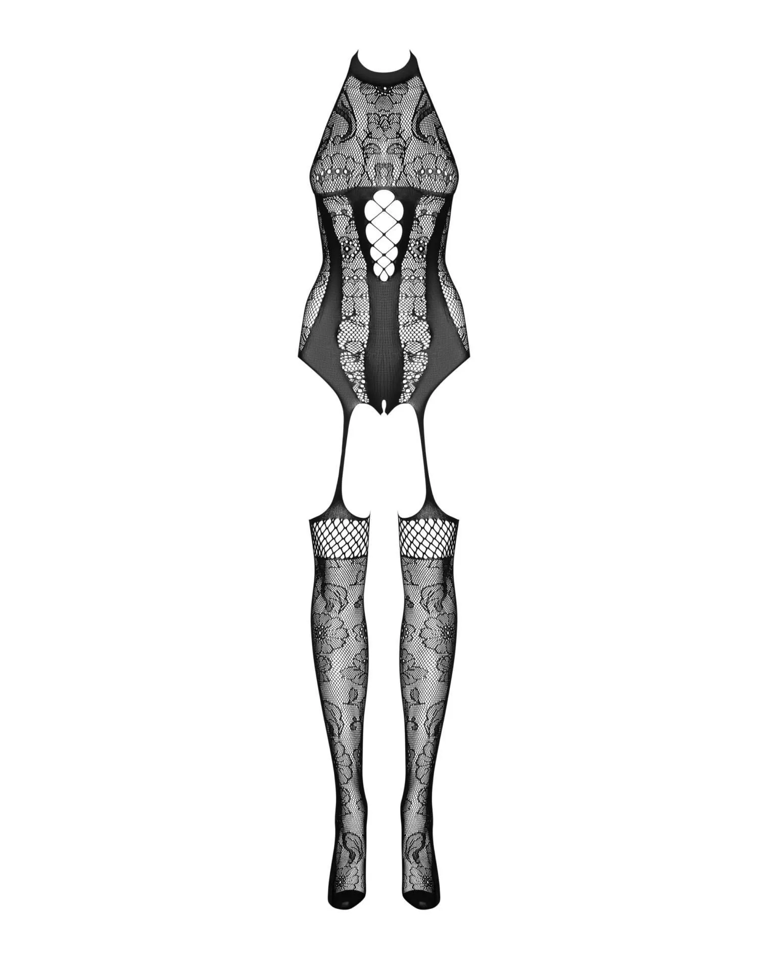 Комбинезон Obsessive Bodystocking F240, S/M/L (черный)
