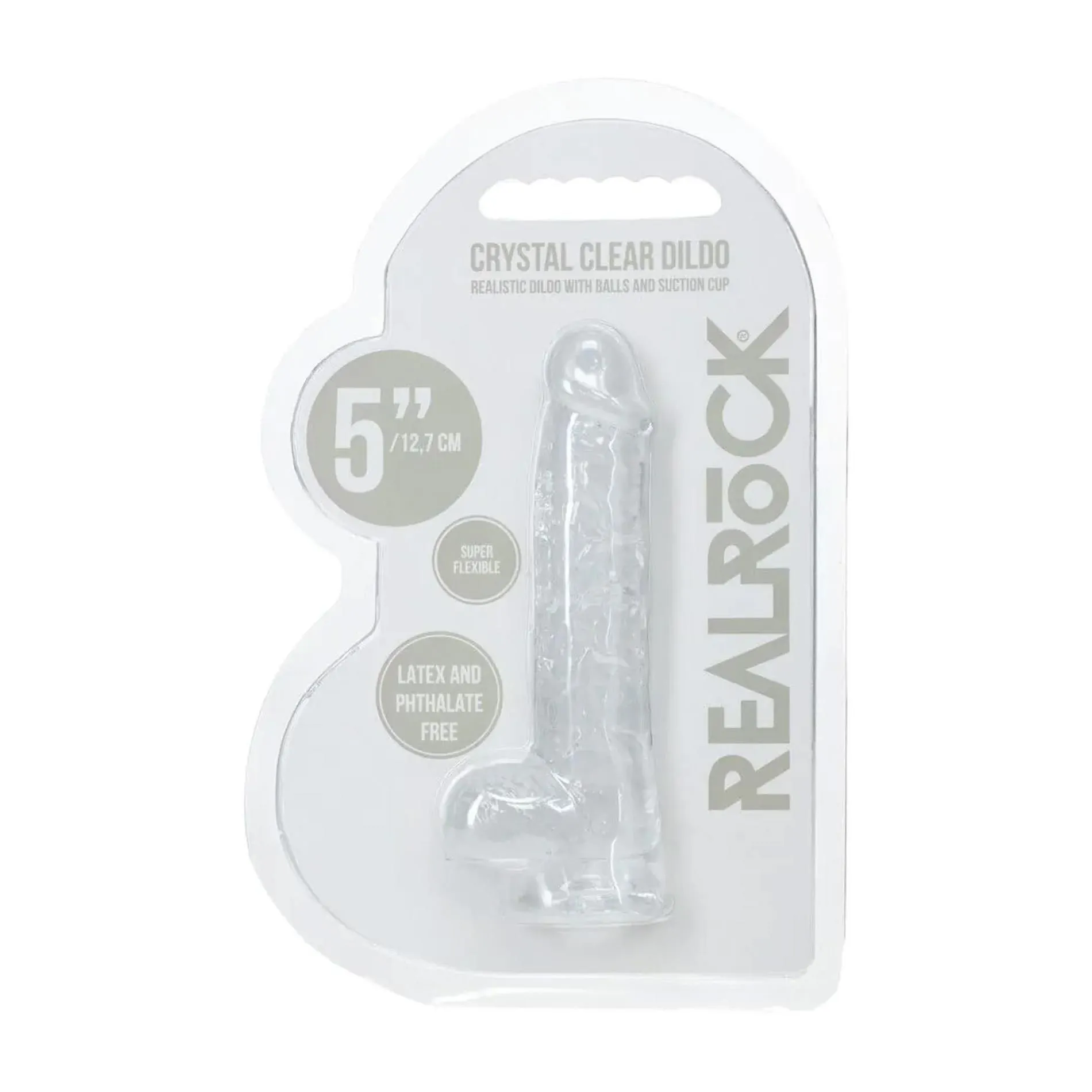 RealRock Realistic - Dildo, Przezroczysty, 12.7 cm