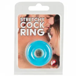 Эрекционное кольцо Stretchy Cock Ring, 4 см (голубой)