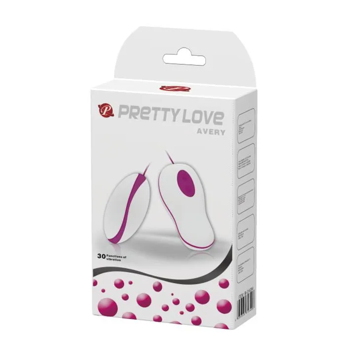 Виброяйцо Pretty Love Avery Vibrating Egg, 5,8 см (фиолетовый)