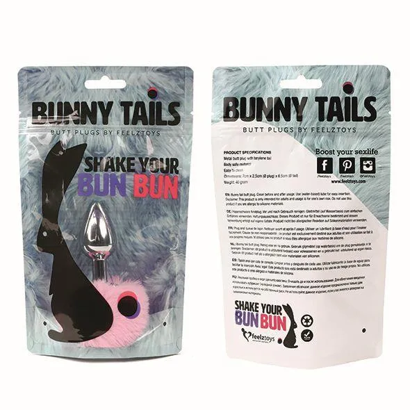 FeelzToys Bunny Tails - Korek analny, Różowy, 6, 5 cm