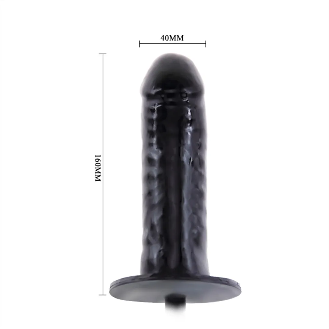 Анальный расширитель Baile Bigger Joy Inflatable Penis, 16 см (чёрный)