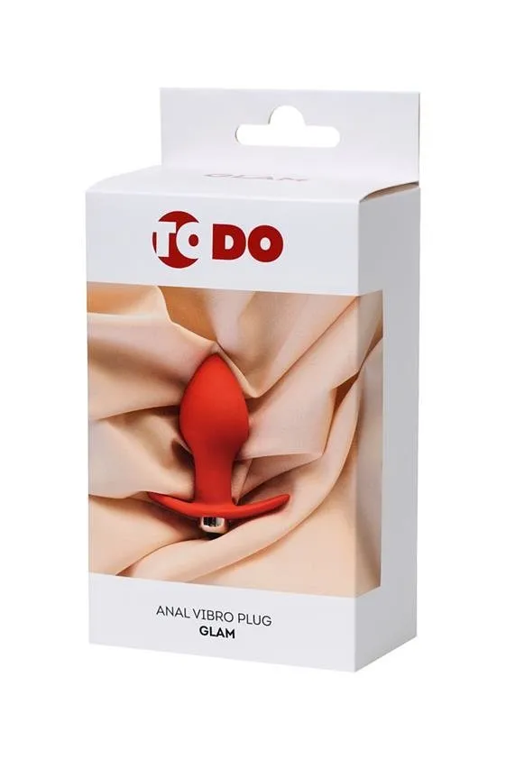 Анальная пробка ToDo Anal Vibro Plug Glam, 9.7 см (красный)