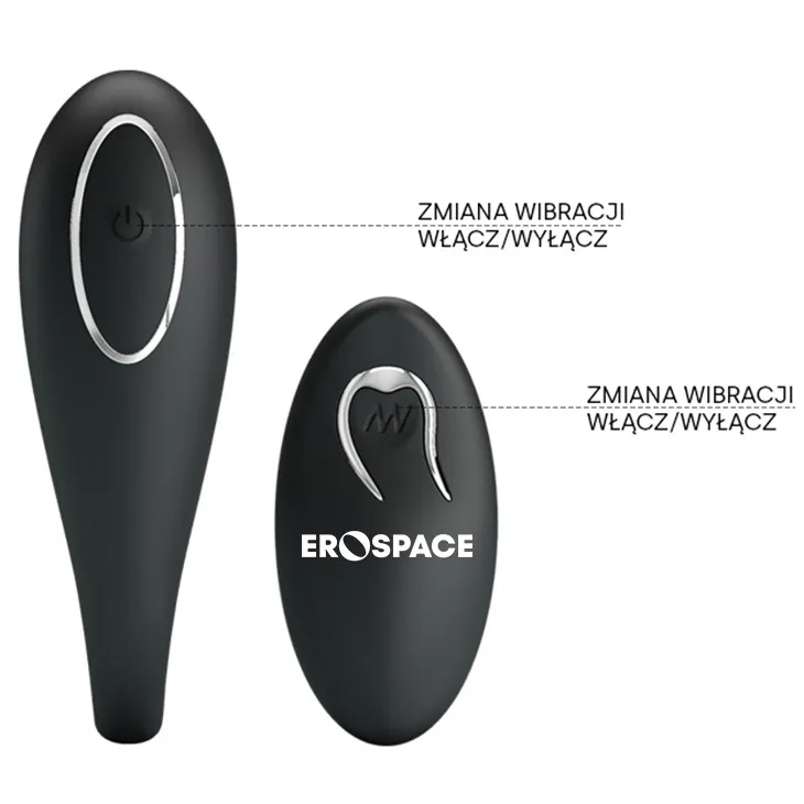 EROSPACE Astro - Wibrator dla par, Czarny, 9, 5 cm