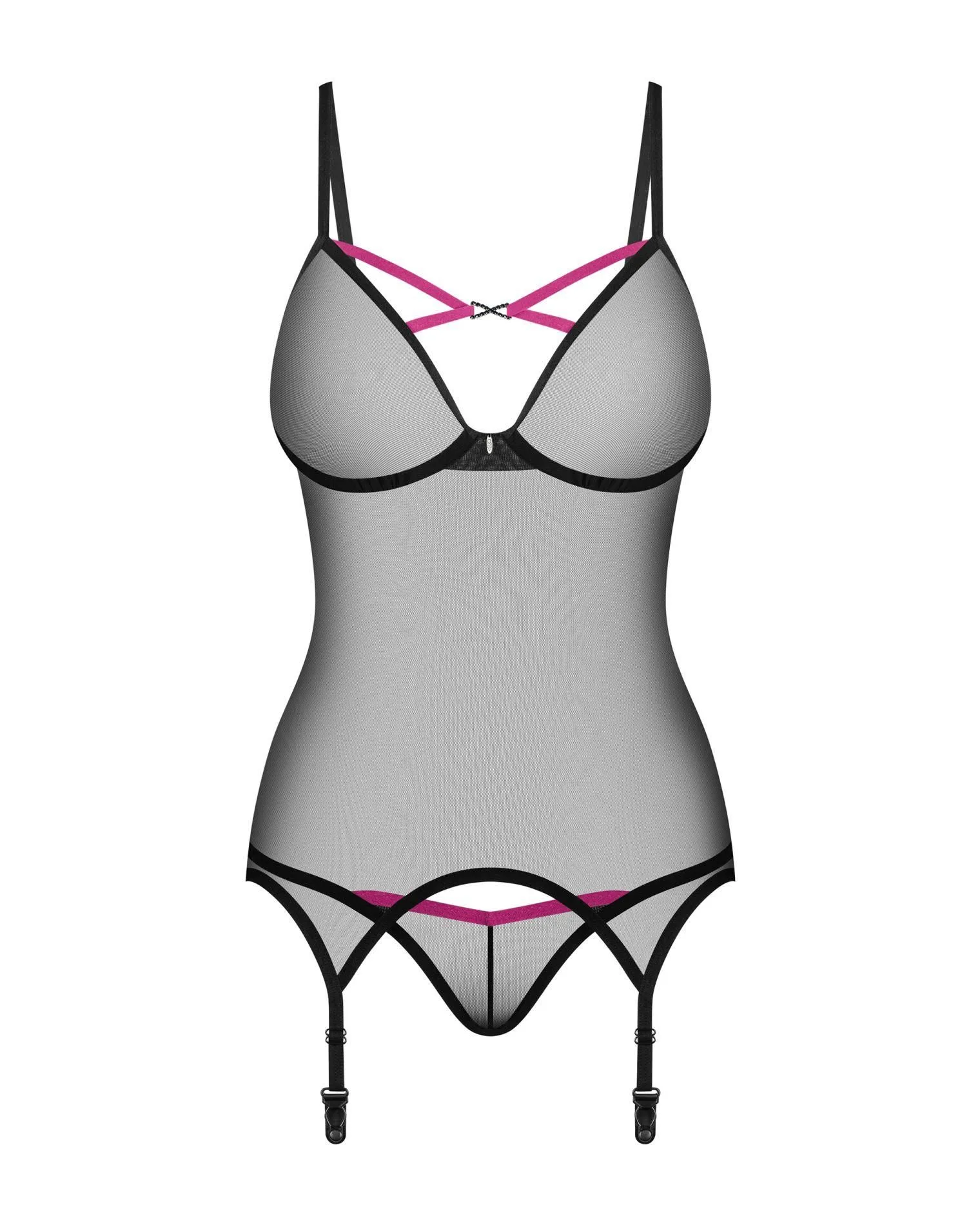 Obsessive Novenes - Komplet gorset i stringi, M/L