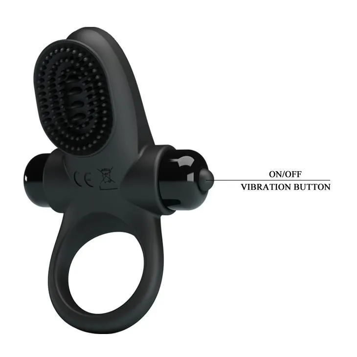 Ерекційне кільце Pretty Love Vibrant Penis Ring II, 8,6 см (чорний)
