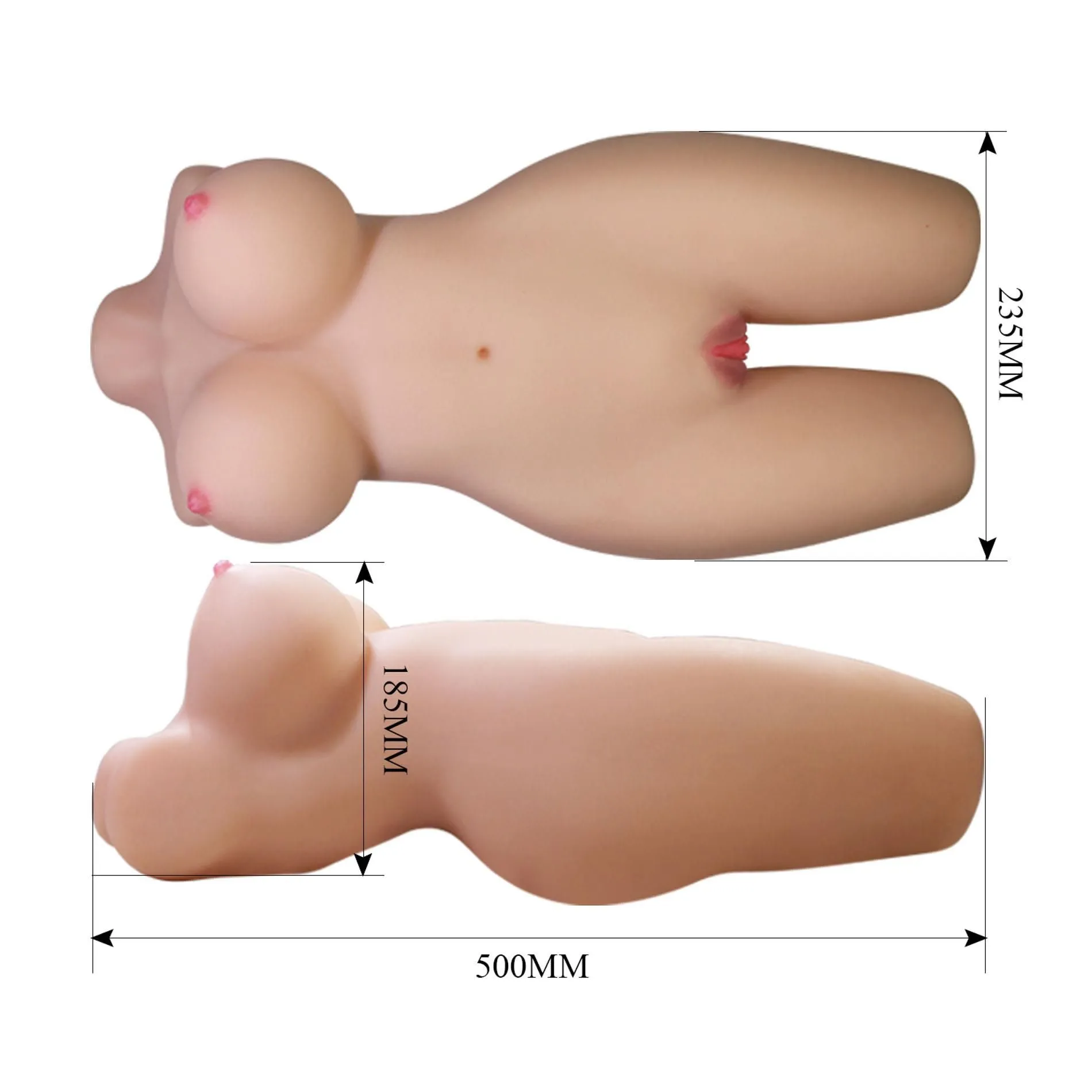 Crazy Bull Mia Vagina & Anal - Realistyczny masturbator, W kolorze cielistym, 50 cm