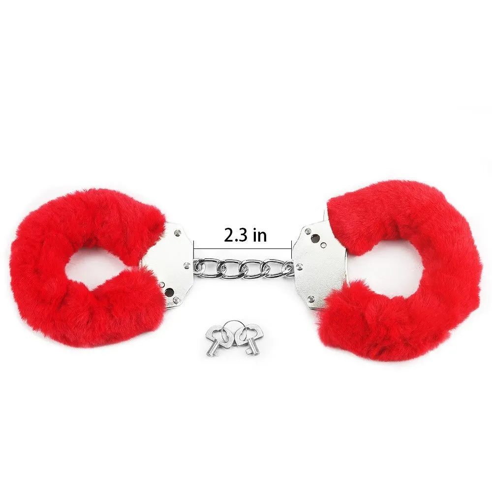 Наручники LoveToy Fluffy Handcuffs (красный)