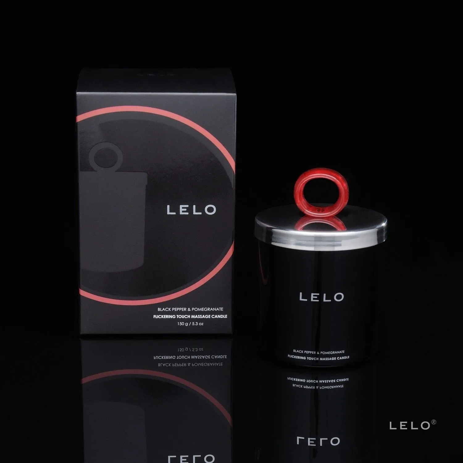 Lelo Black Pepper & Pomegranate - Świeca do masażu, Granat, 150 ml