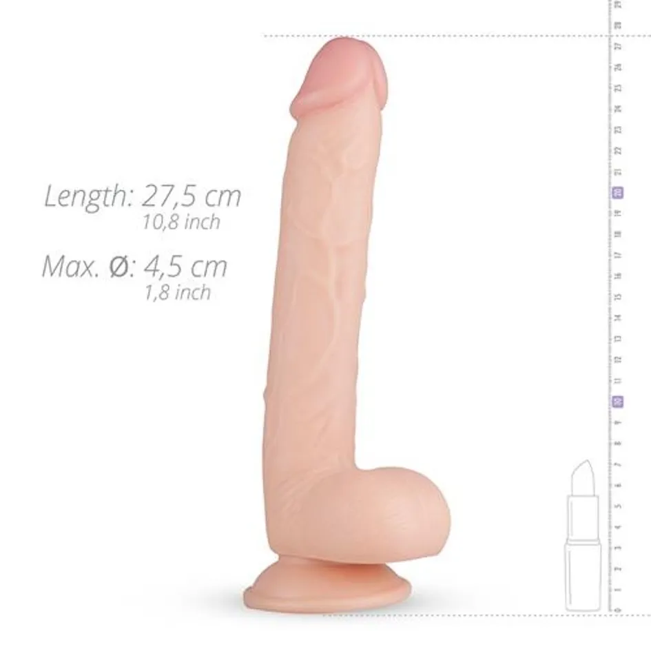 Фалоімітатор EasyToys Elvin Realistic, 27.5 см (тілесний)