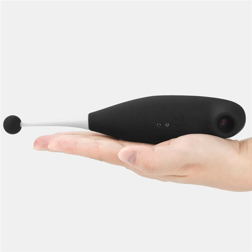 Lovetoy Rechargeable Clit Pro - Wibrator łechtaczkowy, Czarny, 19 cm