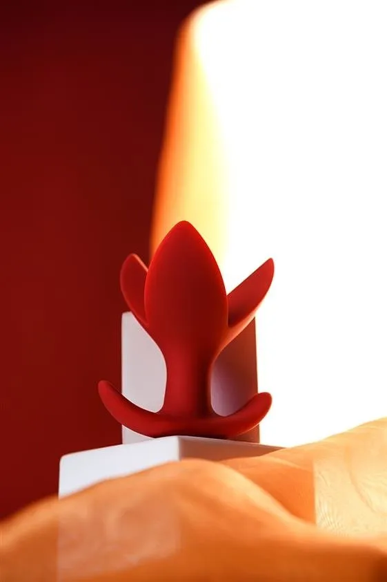 Анальная пробка ToDo Expander Plug Flower, 9 см (красный)