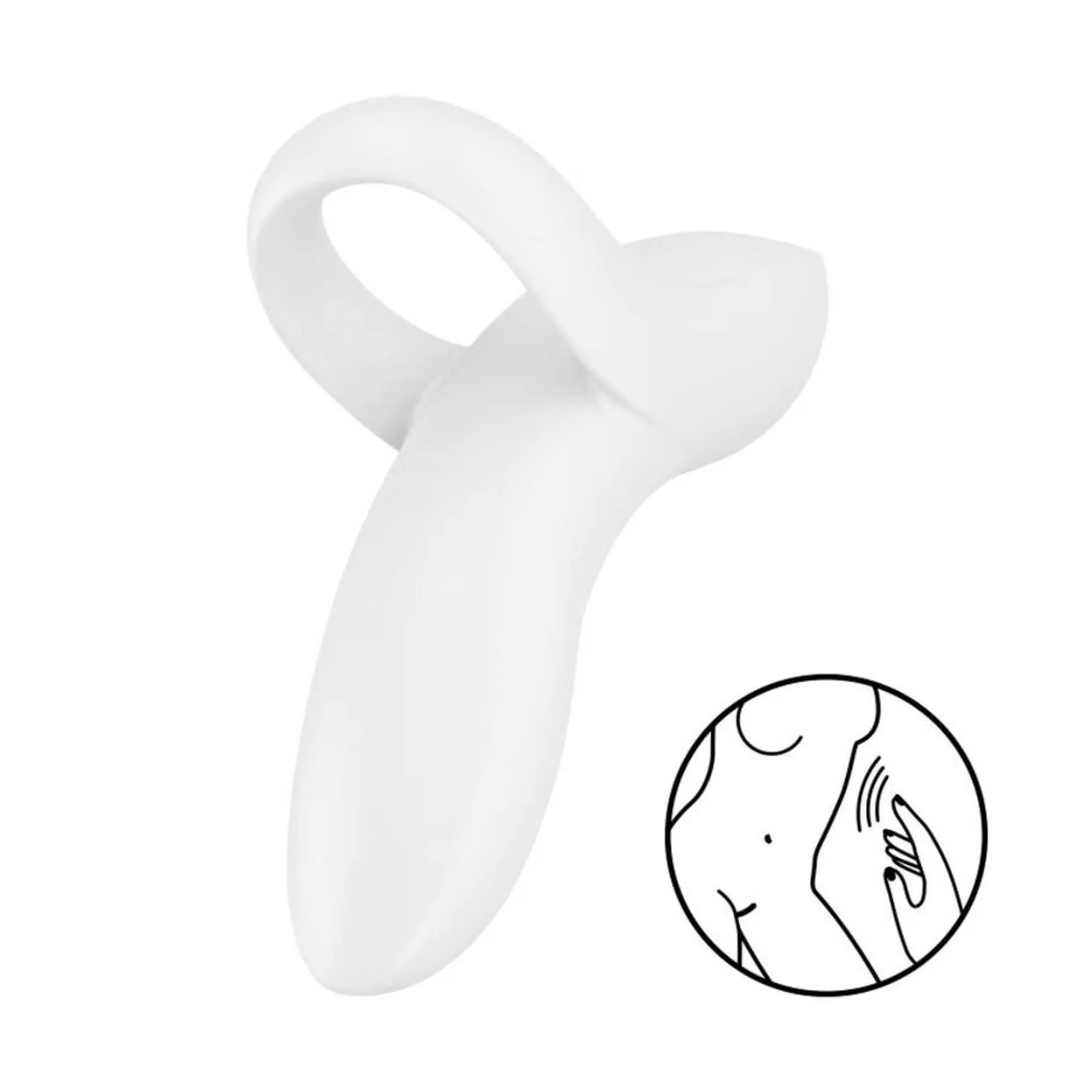 Вібратор на палець Satisfyer Bold Lover, 9.3 см (білий)