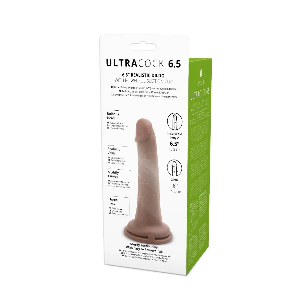 Фалоімітатор Me You Us Silicone Ultra Cock 6.5 in, 16.5 см (коричневий)
