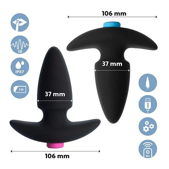 Набор анальных пробок FeelzToys FunkyButts, 12,5 см (черный)