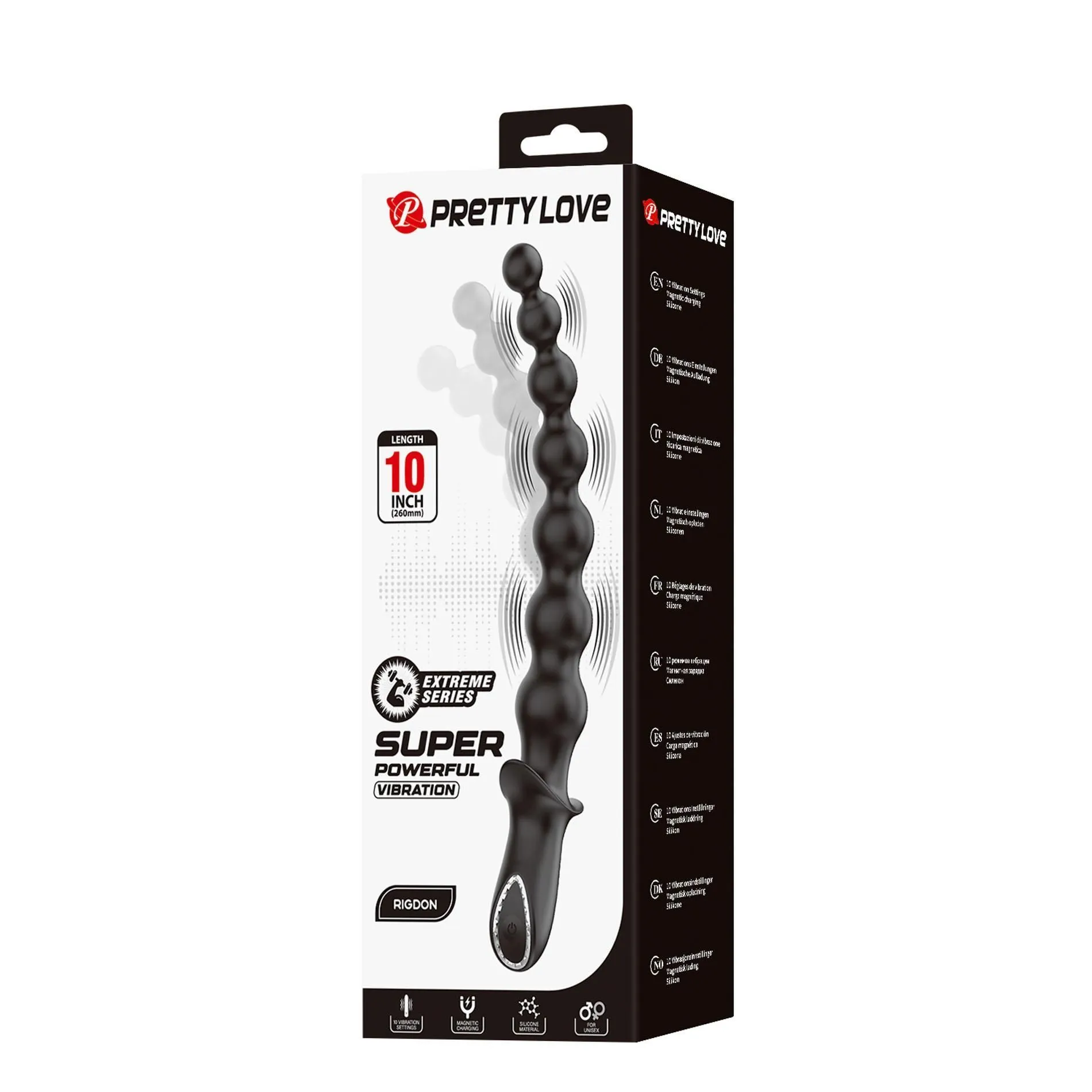 Pretty Love Dedron 10" - Wibrator, Czarny, 26 cm