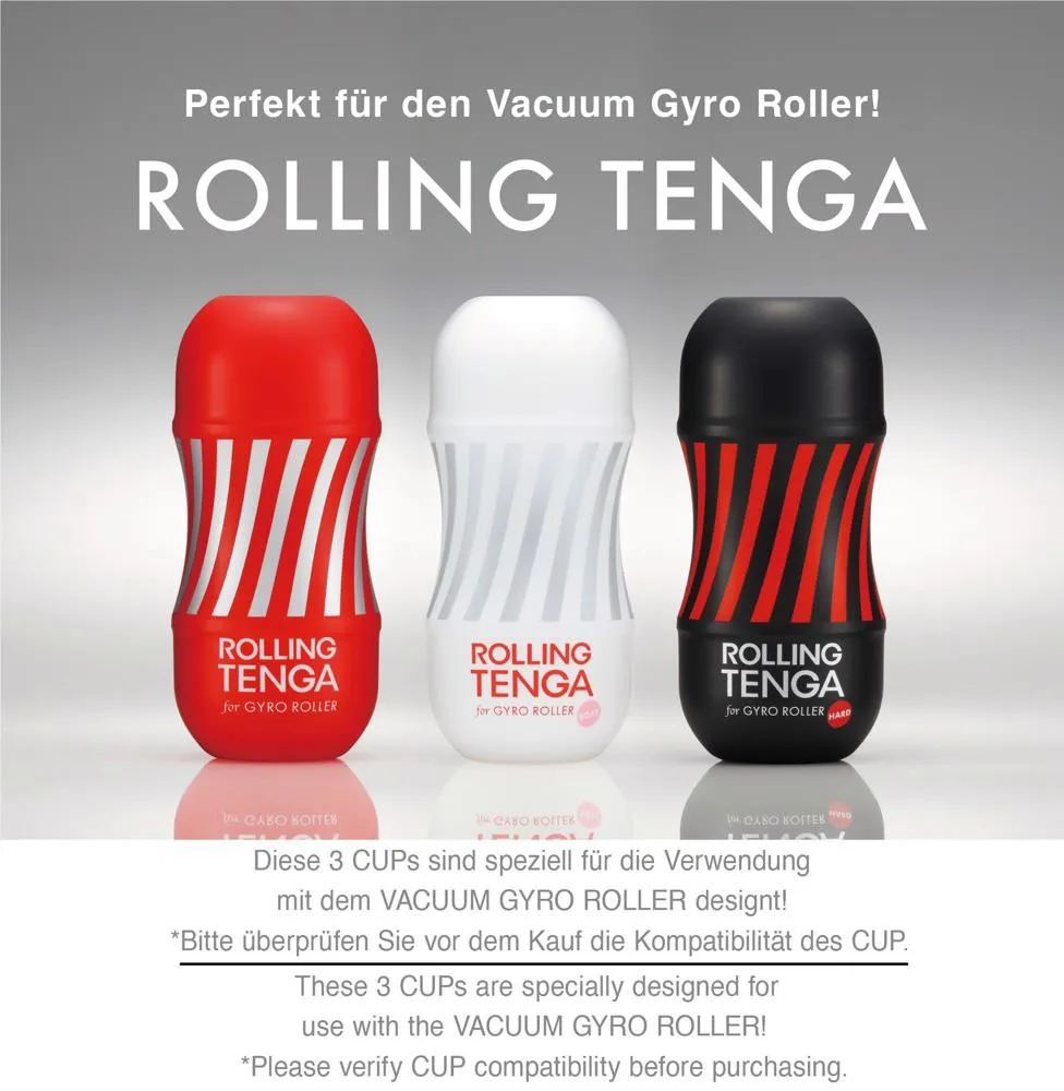 Tenga Rolling Tenga Gyro Roller Cup Gentle - Masturbator, Biały, 15, 5 cm
