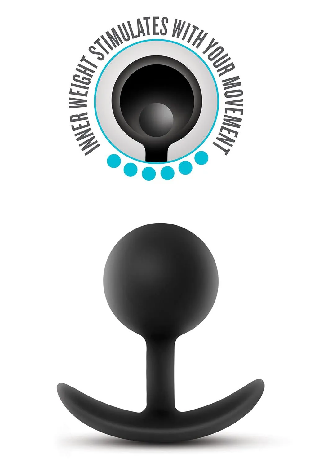 Blush Anal Adventures Platinum Plug - Korek analny, Czarny, 8.9 cm