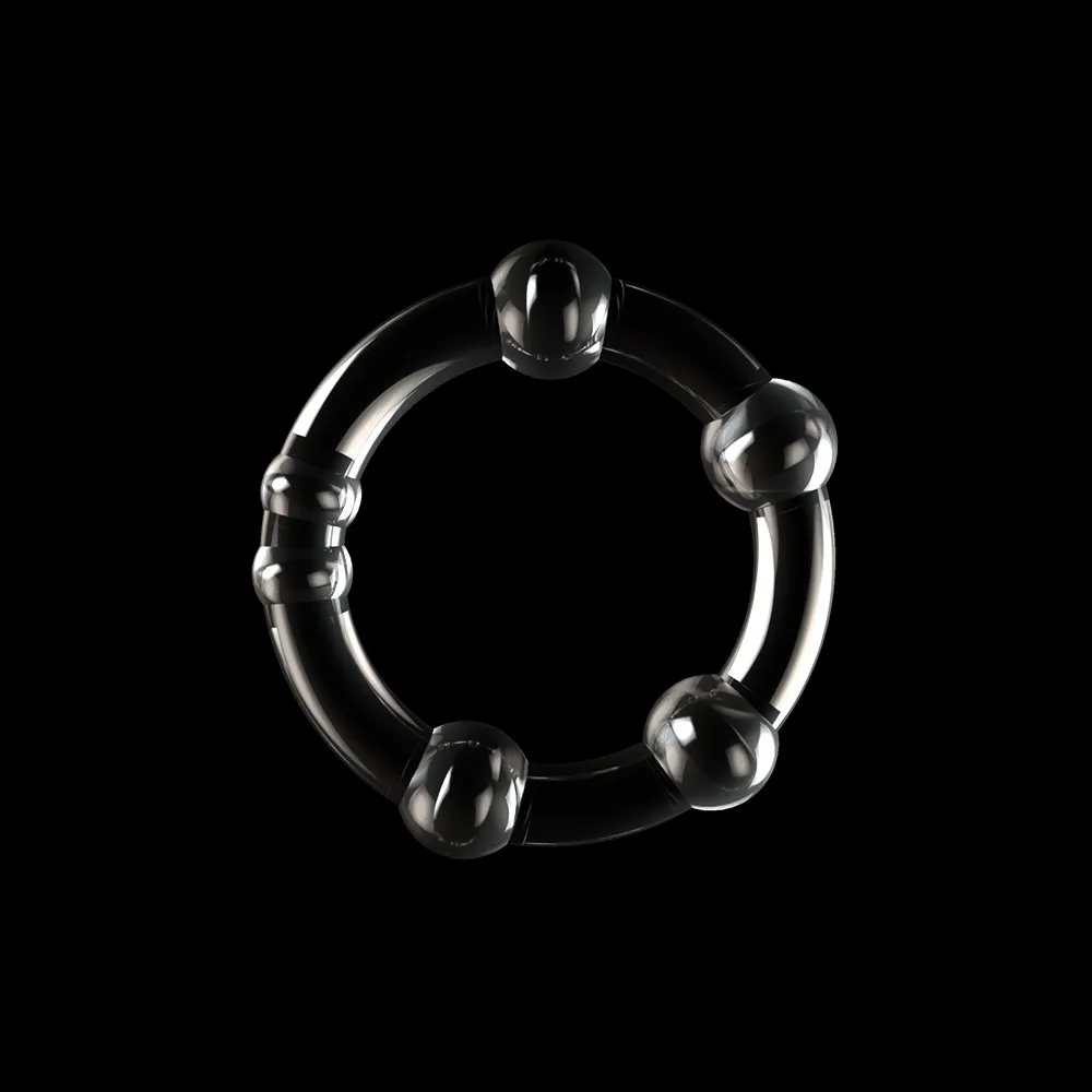 Набор эрекционных колец LoveToy Triple Beaded Ring Set, 3 шт (прозрачный)