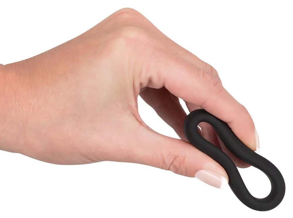 Black Velvets Cock Ring - Pierścień erekcyjny, Czarny