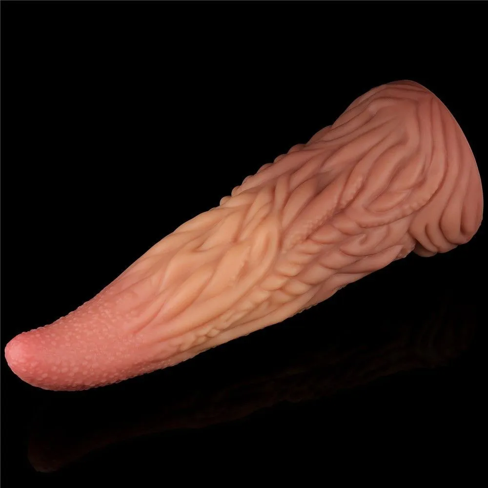 Фалоімітатор Dual-Layered Silicone 10'' Nature Cock, 25 см (коричневий)