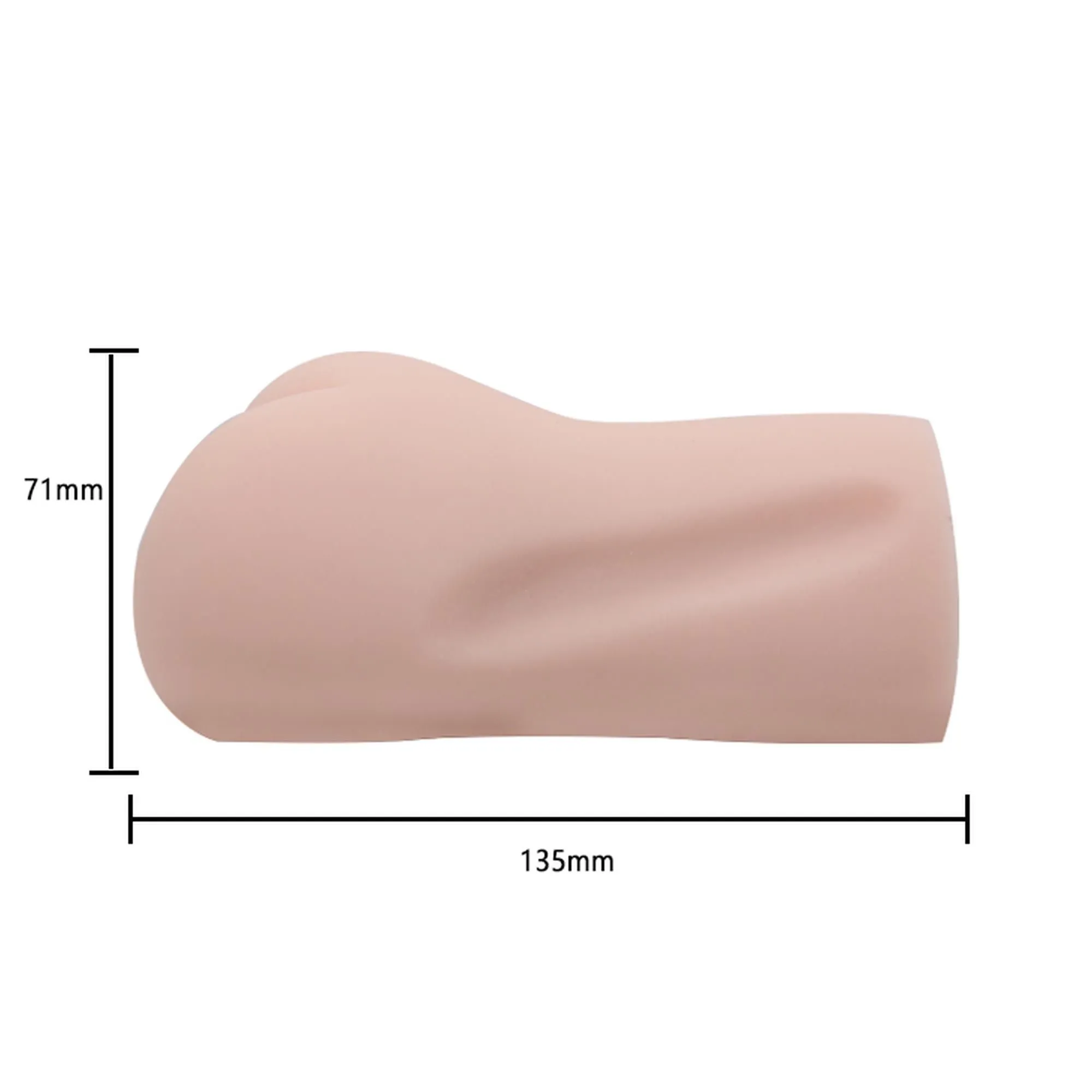 Crazy Bull Realistic 3D Ass - Masturbator, W kolorze cielistym, 13.5 cm