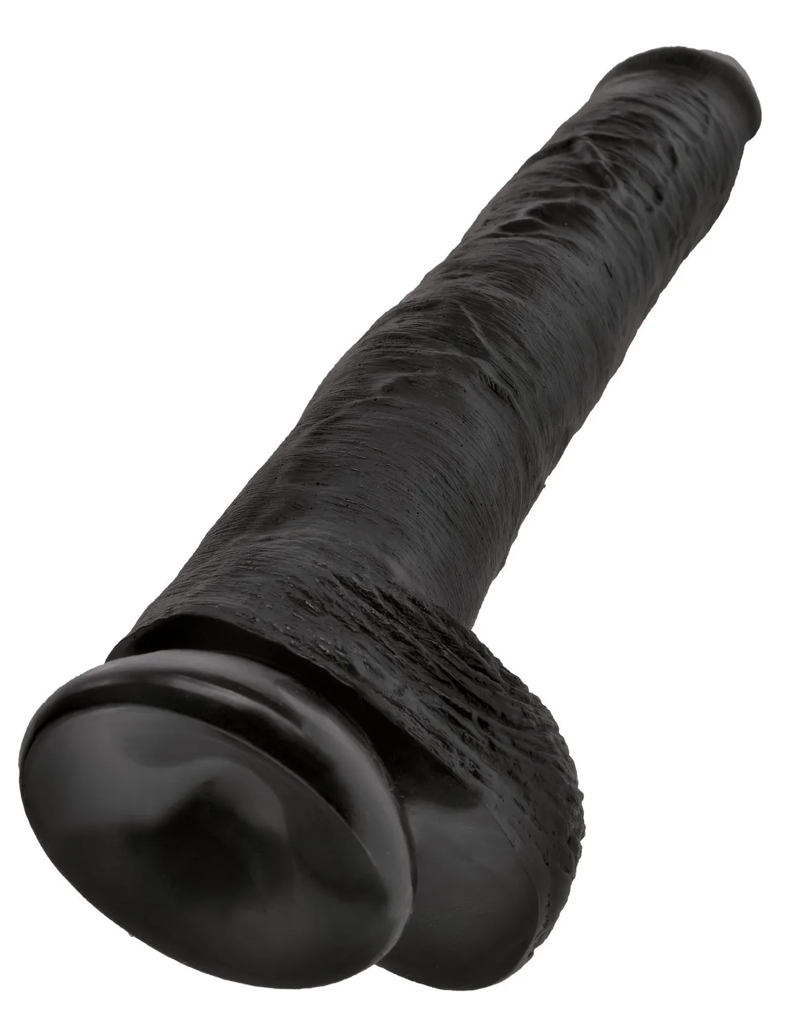 Dildo King Cock 14" With Balls, 37 cm (czarny)