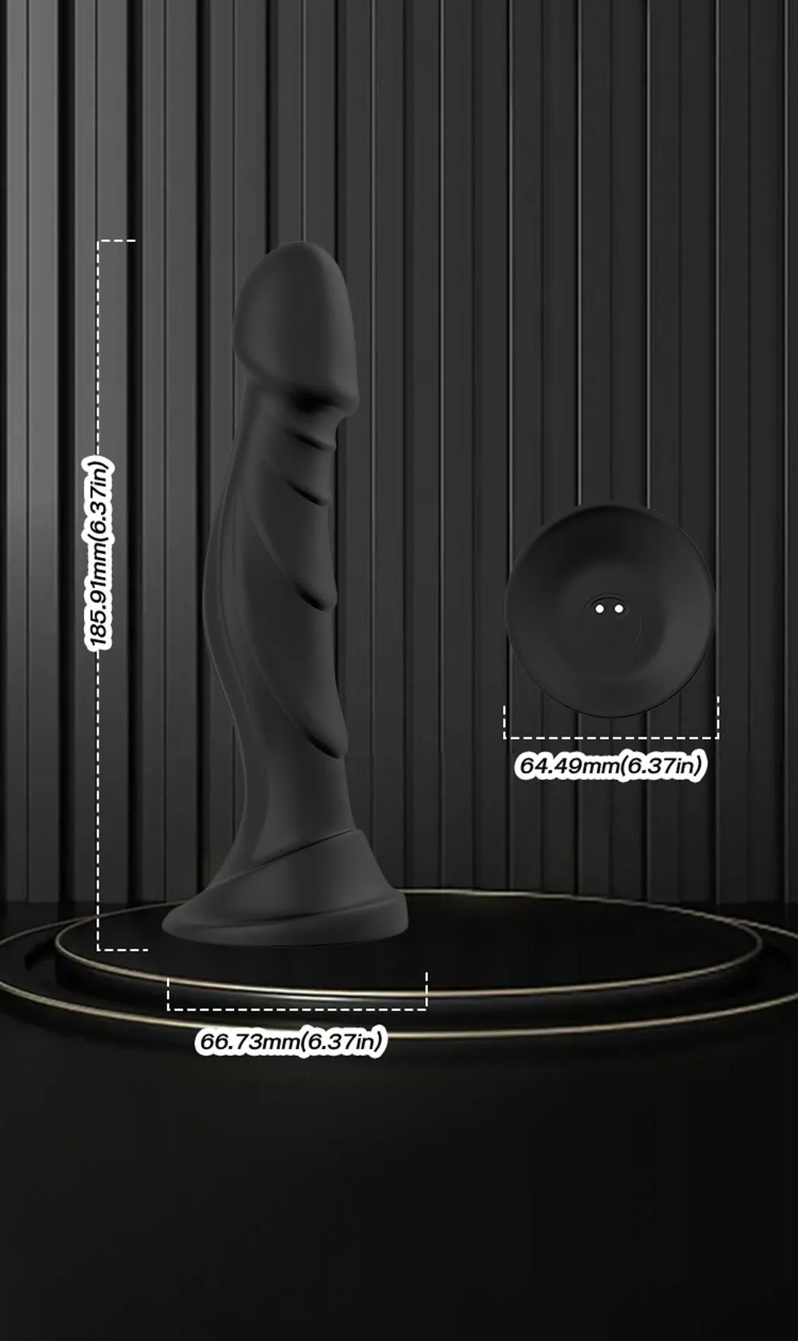Вибратор B - Series Joy Optimus Black, 18.5 см (черный)