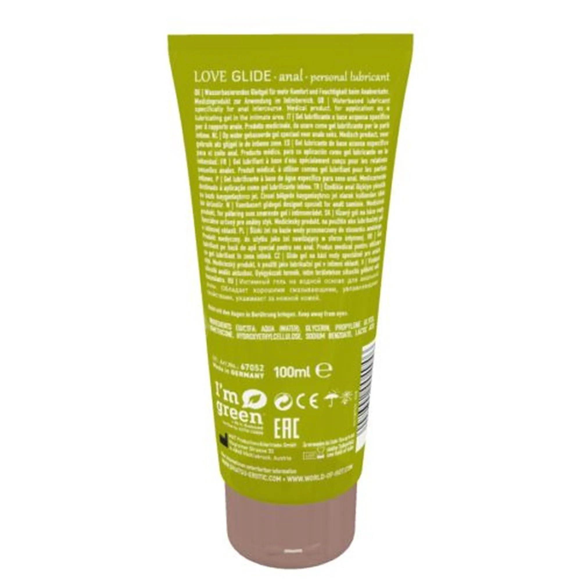 Hot Love Glide Anal - Lubrykant analny, Bezzapachowy, 100 ml