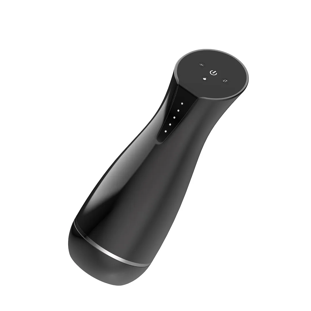 EROSPACE Men's Play B6 - Automatyczny masturbator z wibracją, Czarny, 25.5 cm
