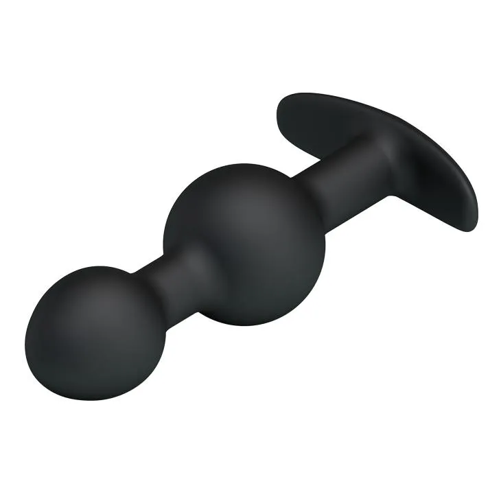 Анальна пробка Pretty Love silicone Anal balls, 10,4 см (черный)