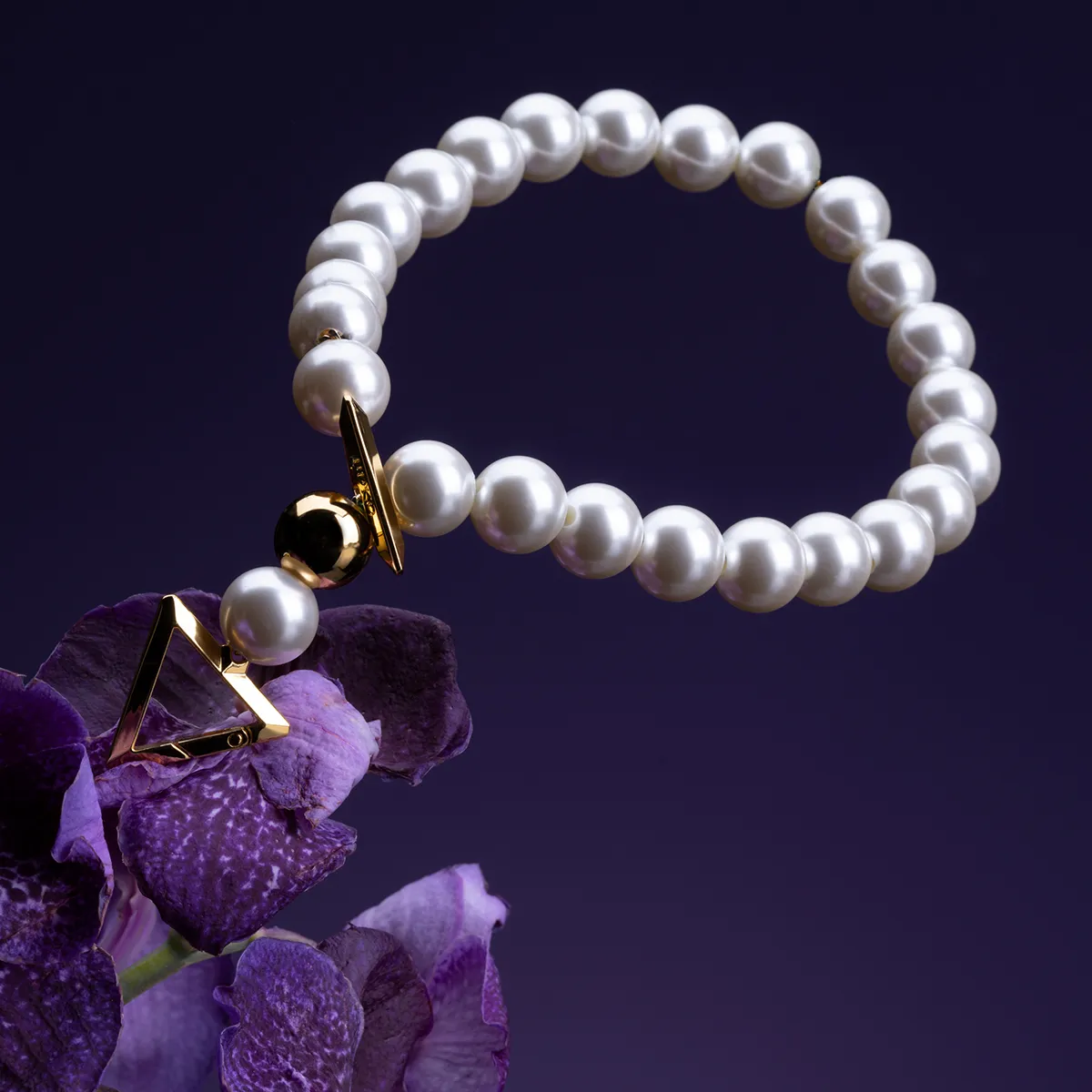UPKO Moist Eyes Pearl Necklace / Collar - Naszyjnik-obroża, Biały, 52 cm