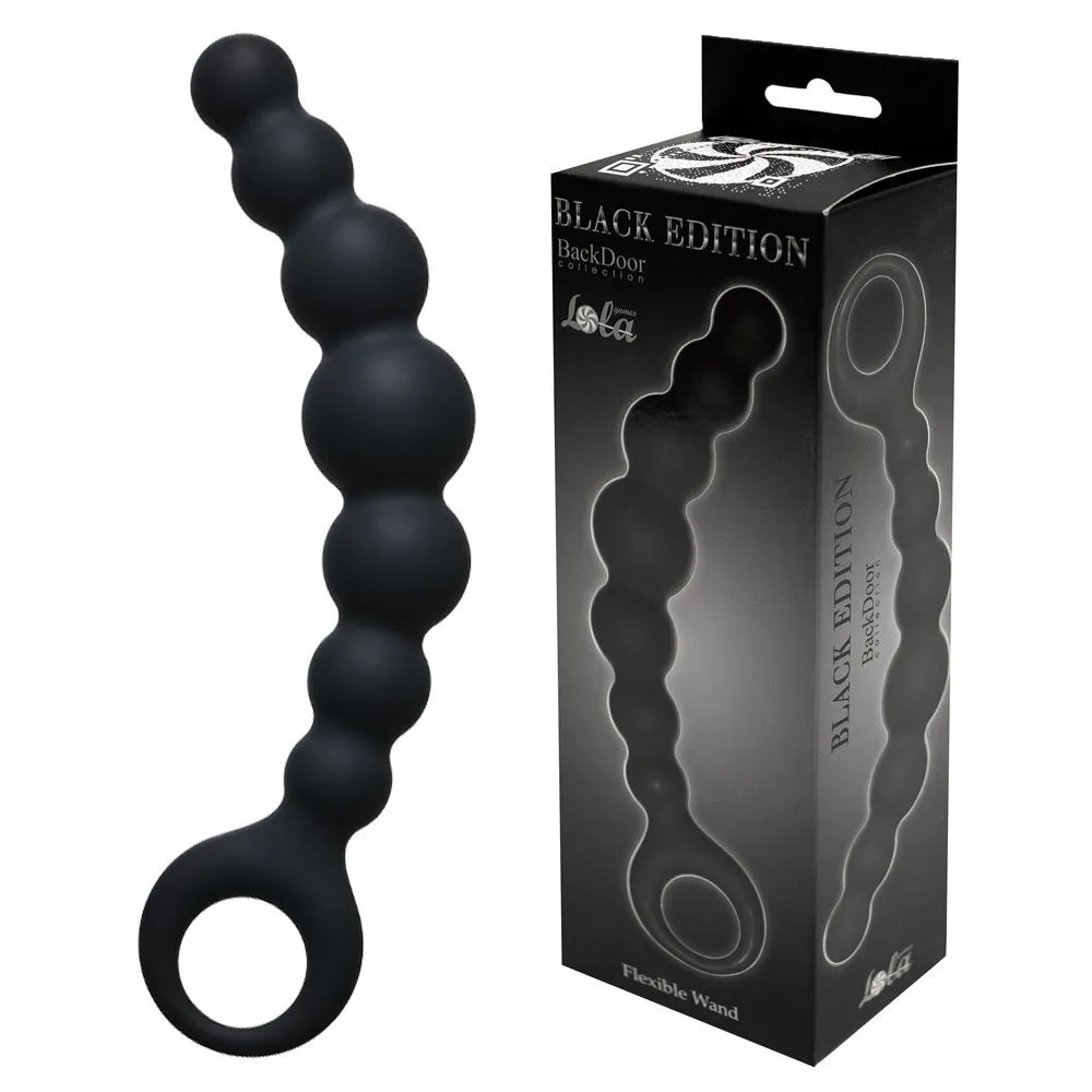 Анальні намиста Lola Games Black Edition, 18 см (чорний)