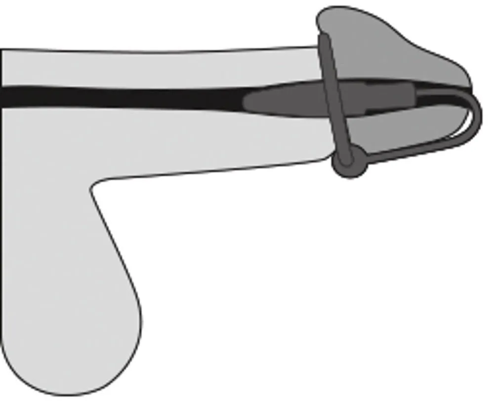Стимулятор уретри Orion Penis Plug With A Silicone Glans Ring, 4,5 см (сріблястий)
