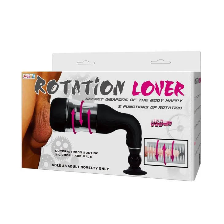 BAILE Rotation Lover USB 5 Functions - Masturbator, Czarny, 36.5 cm