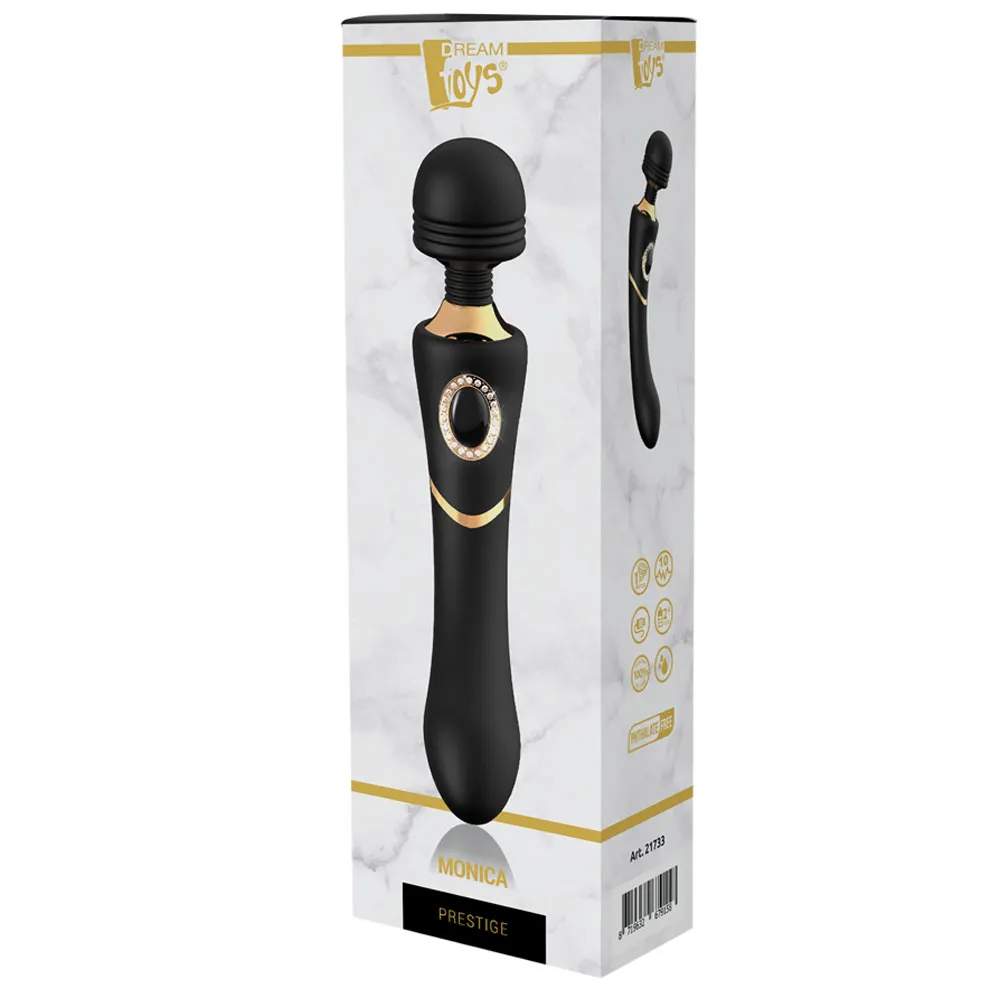 Dream Toys Prestige Monica - Wibromasażer, Czarny, 24.1 cm