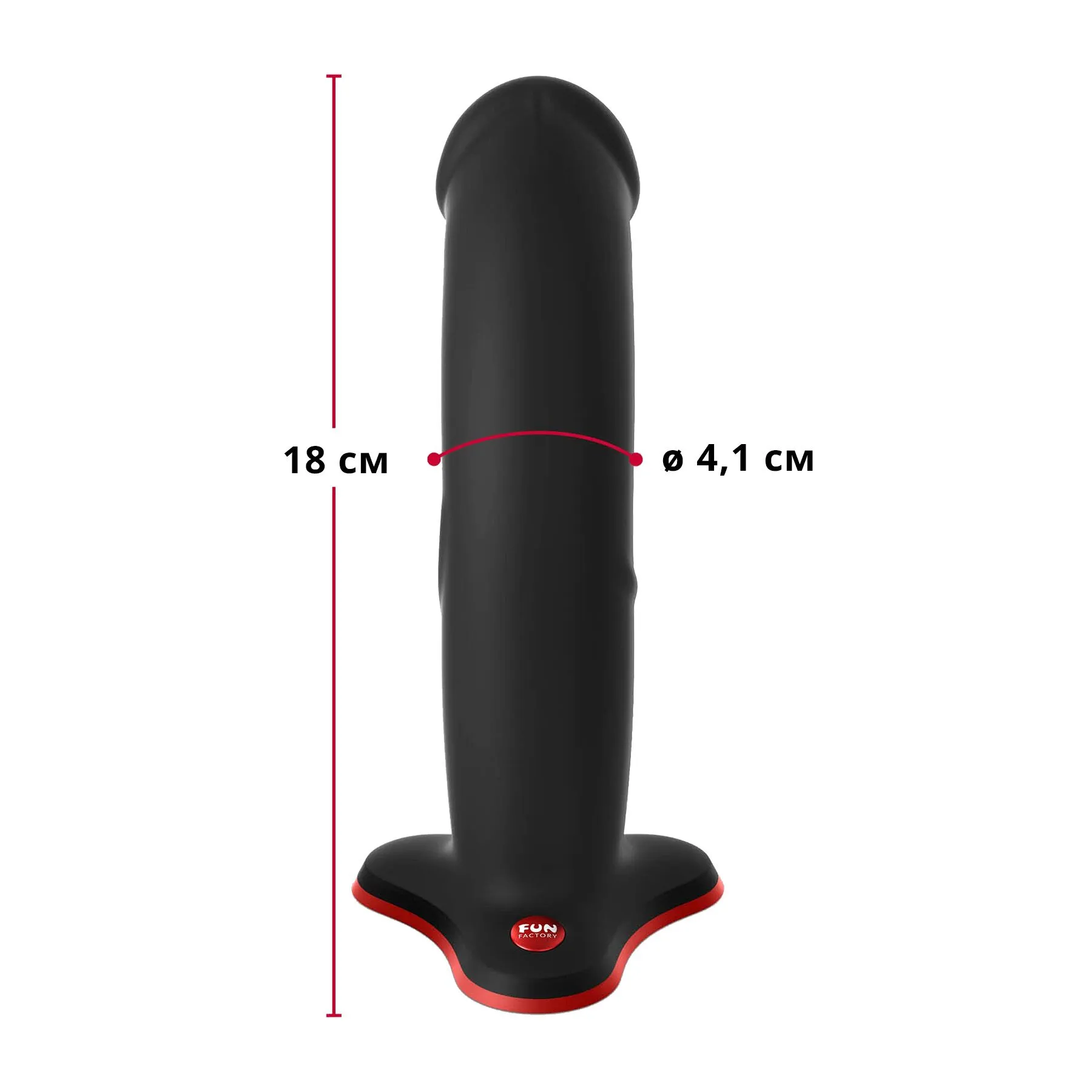 Fun Factory The Boss - Dildo, Czarny, 17.9 cm