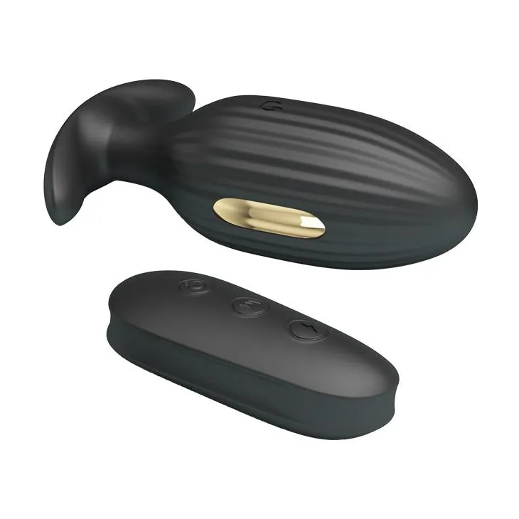 Анальная пробка Pretty Love Electric Shock Massager, 9,2 см (черный)