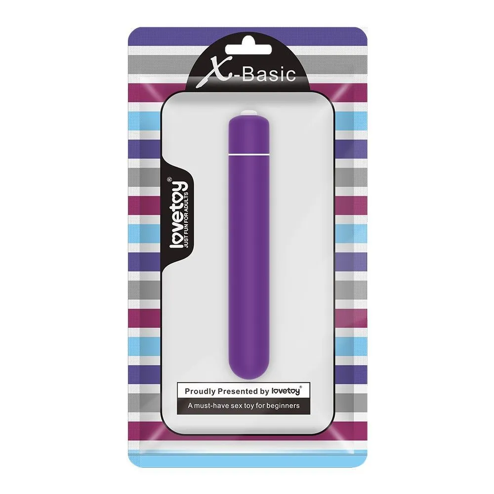 Мини-вибратор X-Basic Bullet, 10 скоростей, 13 см (фиолетовый)