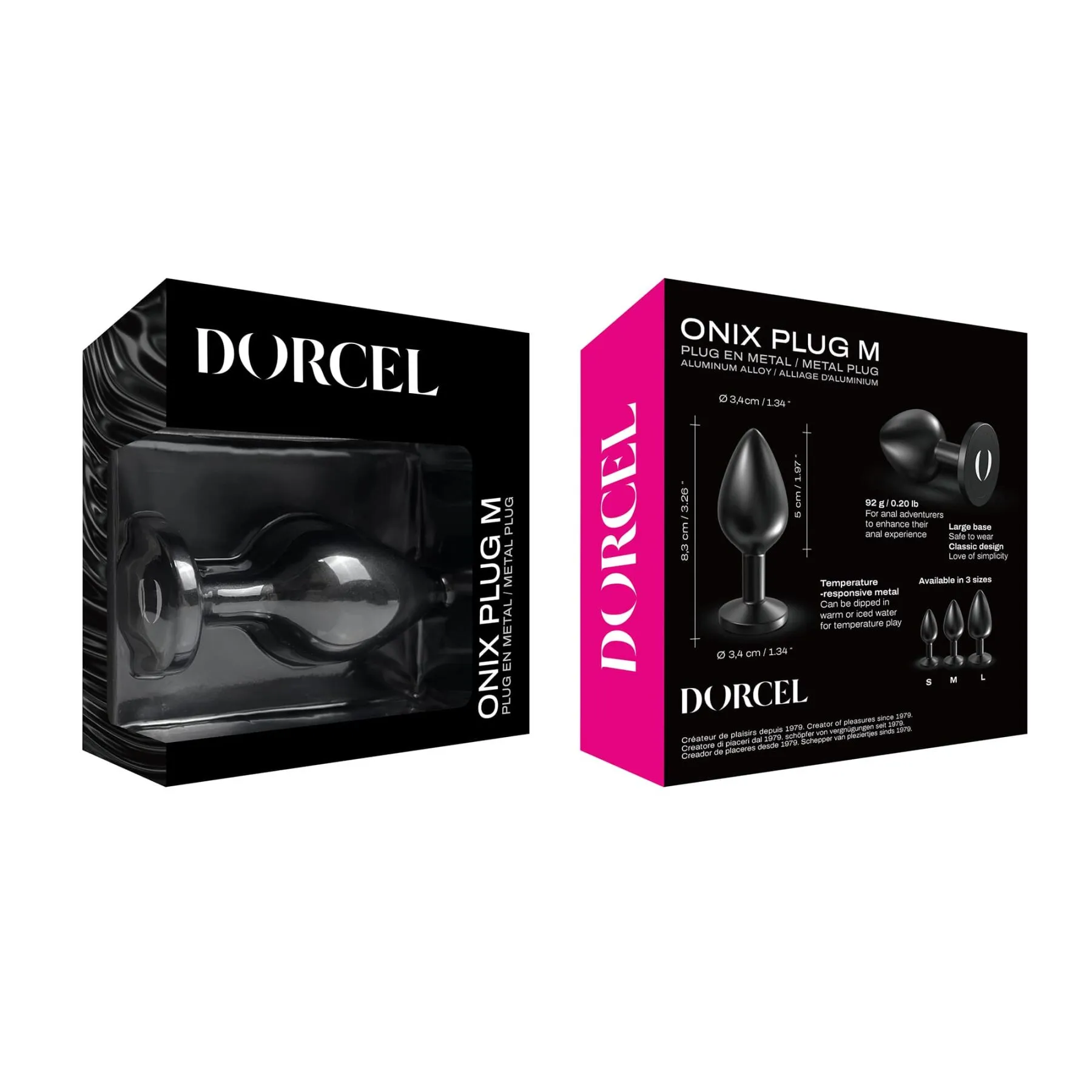 Dorcel Onix Plug - Korek analny, Czarny, 8.3 cm, M