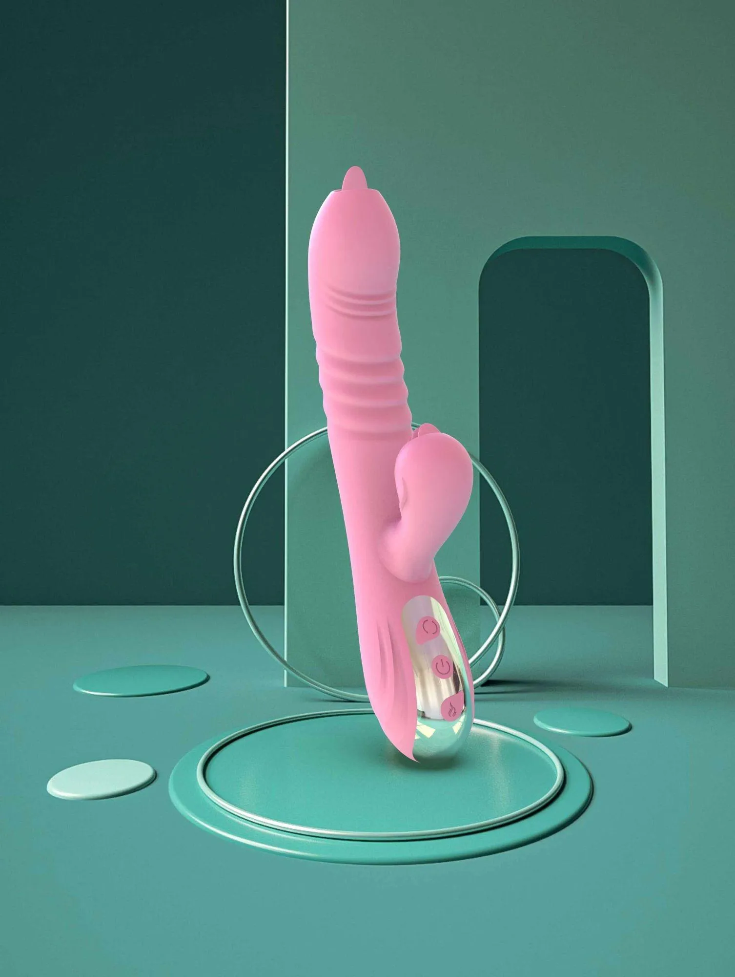B - Series Lyla Fairy USB - Wibrator, Różowy, 25 cm