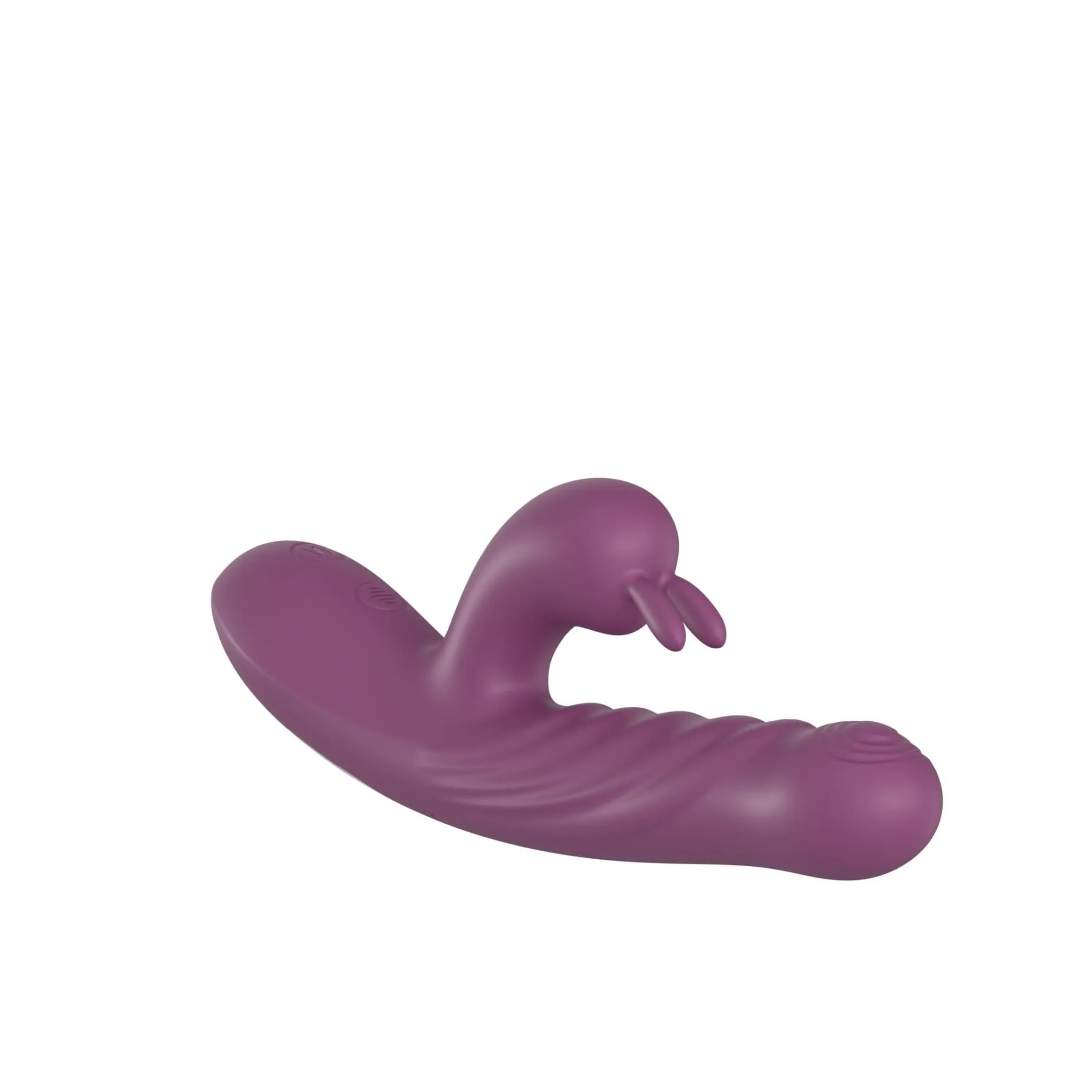 B - Series Cute Cute Rabbit - Wibrator królik, Fioletowy, 16 cm
