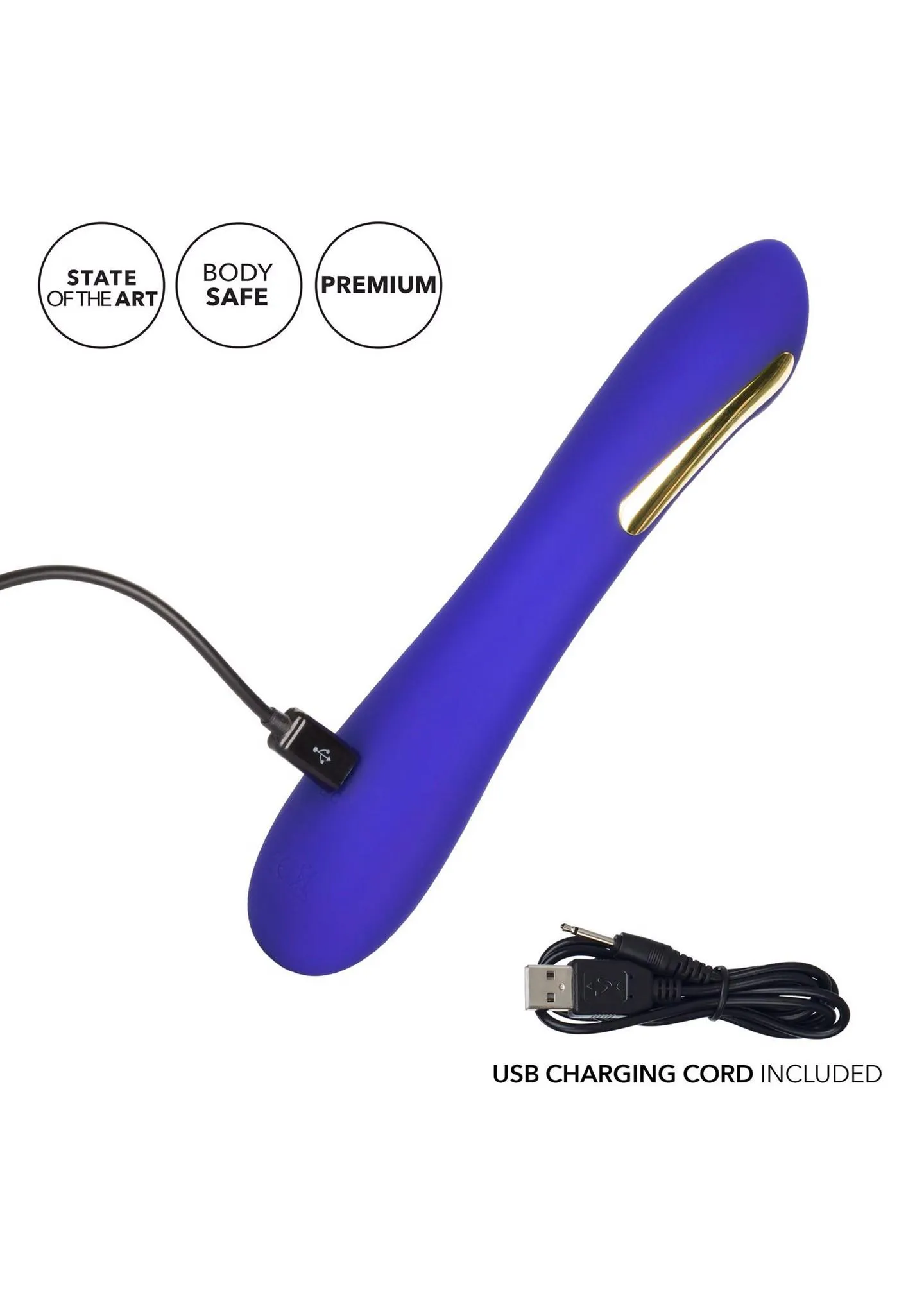 Мини-вибратор Calexotics Estim Petite Wand, 18.5 см (синий)