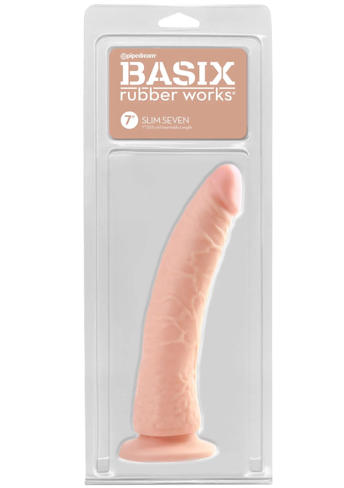Фаллоимитатор Basix Slim, 18 см (телесный)
