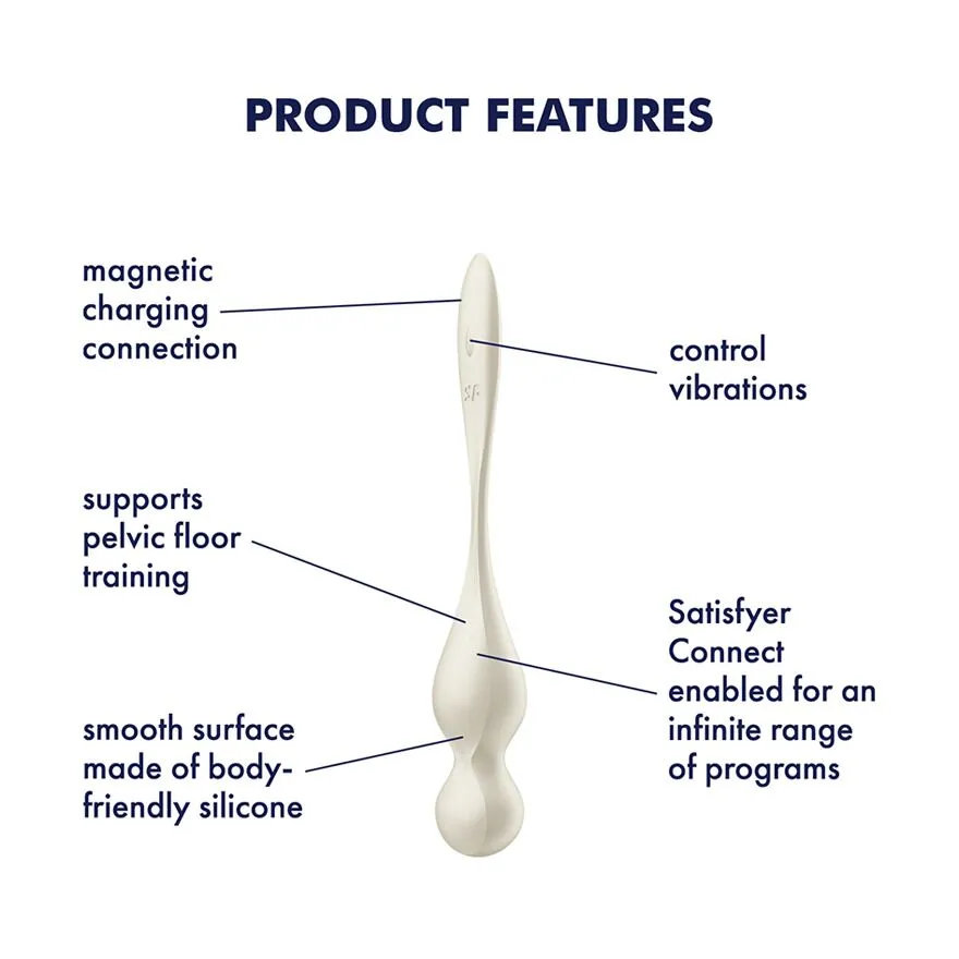 Satisfyer Love Birds 1 - Kulki gejszy, Biały, 22.2 cm