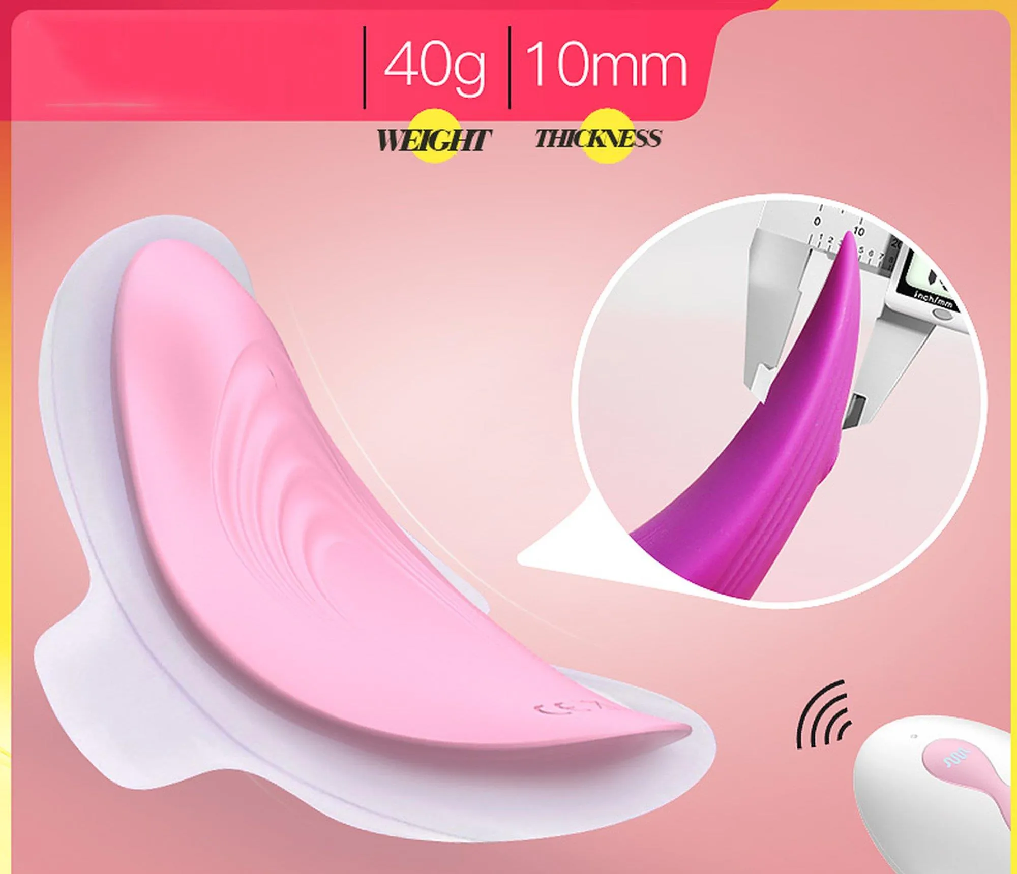 Мини-вибратор B - Series Cute Ultrathin Wearable Remote (розовый)