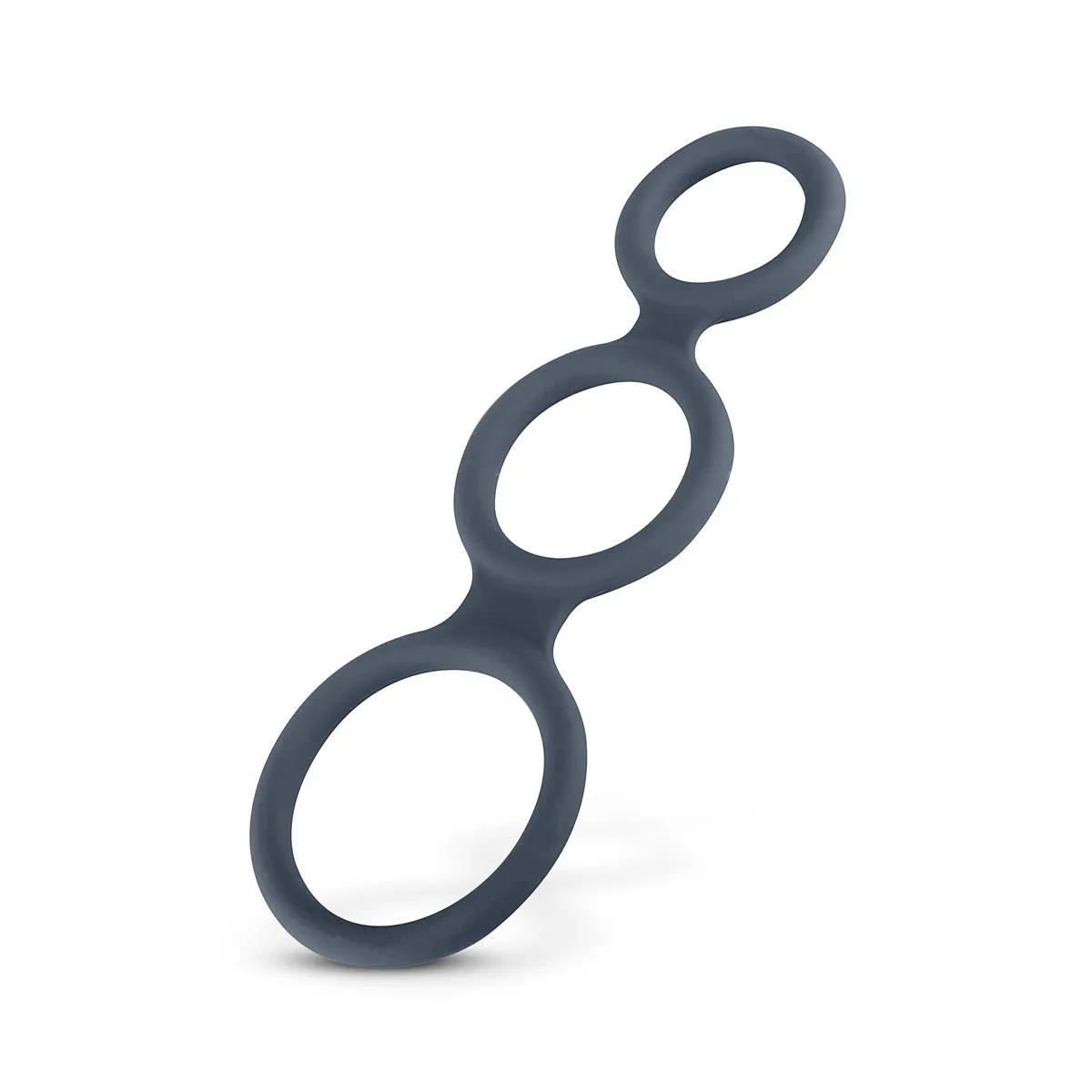 Эрекционное кольцо Boners Triple Cock Ring, 18 см (серый)