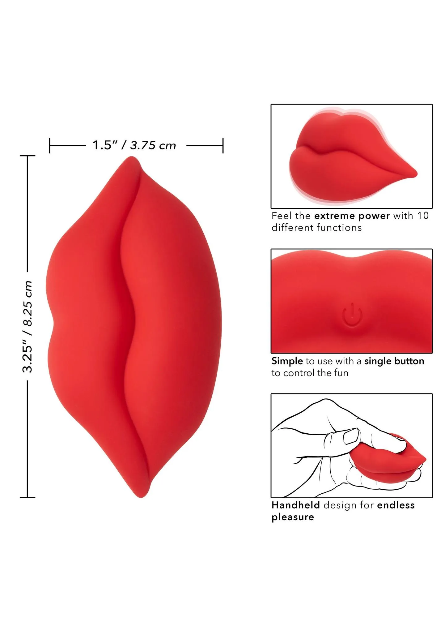 Міні-вібратор Calexotics Muah Mini Vibrator (червоний)