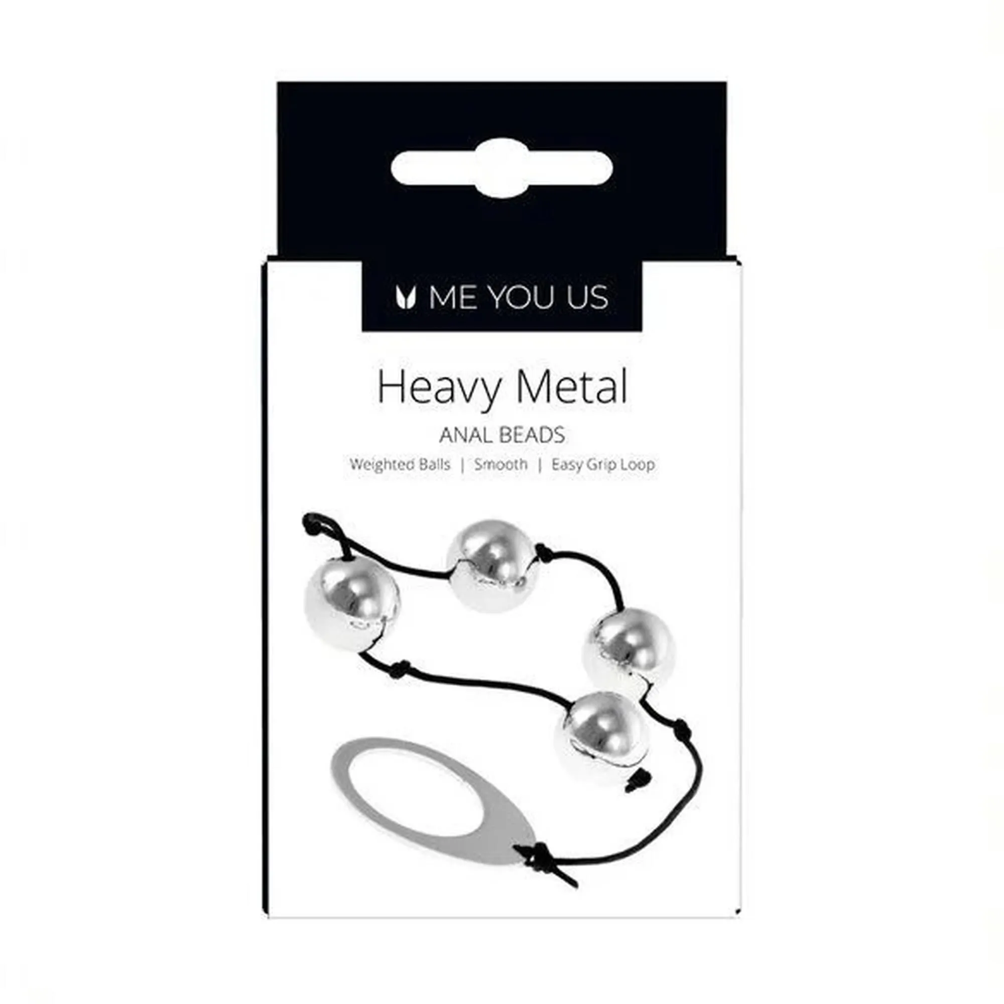 Анальні кульки Me You Us Heavy Metal, 22 см (сріблястий)
